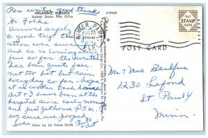 1959 United States Post Office Building Orlando Florida FL Vintage Postcard