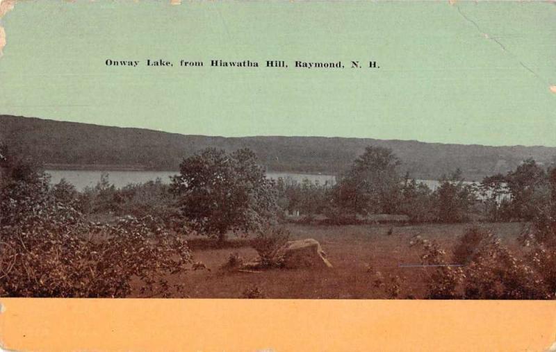 Raymond New Hampshire Onway Lake from Hiawatha Hill Vintage Postcard JD933695