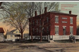 Postcard National Exchange + Smithfield Savings Bank Greenville RI Rhode Island