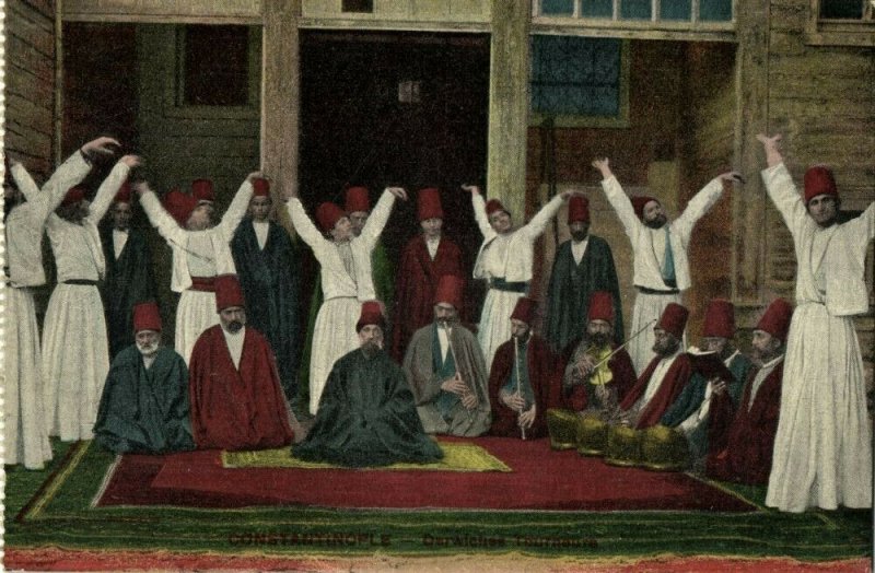 turkey, CONSTANTINOPLE, Dervish Dancing (1920) Postcard