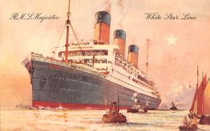 RMS Majestic, White Star Line Ship Unused 