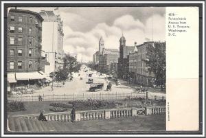 Washington DC Pennsylvania Ave From Treasury Bldg Undivided Back - [DC-078]