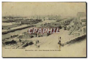 Old Postcard Marseille on the Joliette Basins