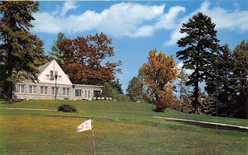 Hendersonville North Carolina~Club House View from Golf Course~1950s Postcard