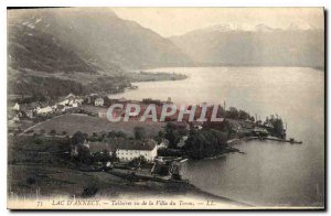 Old Postcard Lake Annecy Talloires seen from the Villa of Toron