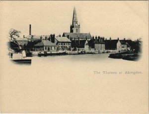 PC UNITED KINGDOM, THE THAMES AT ABINGDON, Vintage SMALL SIZED Postcard (b32042)