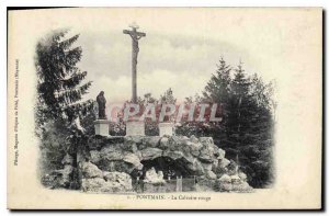 Postcard Old Red Pontmain Calvary