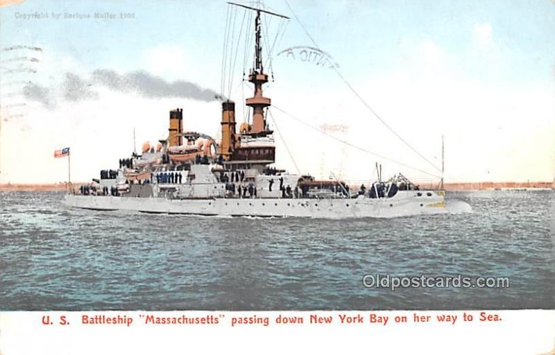 US Battleship Massachusetts Military Battleship 1912 