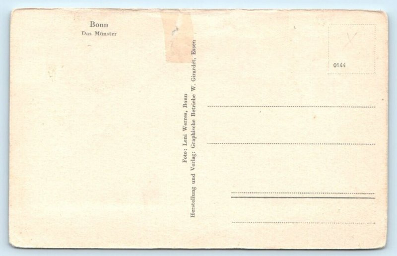 RPPC Bonn Das Munster GERMANY Postcard