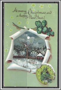 A Merry Christmas & A Happy New Year - Embossed - [MX-179]