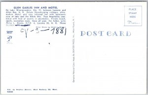 Glenn Gables Inn and Motel Cottages Lake White Mountains New Hampshire Postcard