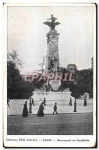 Old Postcard Diary From Paris Monument Gambetta