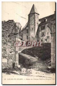 Old Postcard Salies-de-Bearn Ruins of Chateau Perigord Tabeyran