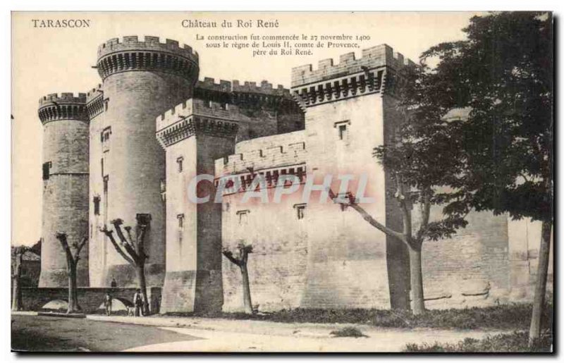 Old Postcard Tarascon Chateau of King Rene