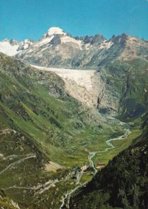 Switzerland Rhonegletscher mit Galenstock und Gletsch