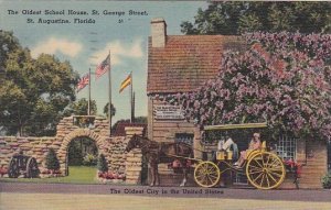 The Oldest School House Saint George Street Saint Augustine Florida 1942