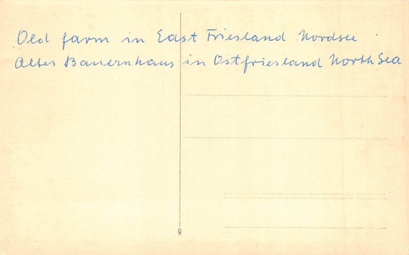 L154 Germany Old farm in East Friesland Nordsee Altes Banernhaus postcard