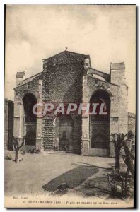 Postcard Old Saint Maximin Var Square and the Basilica Facade