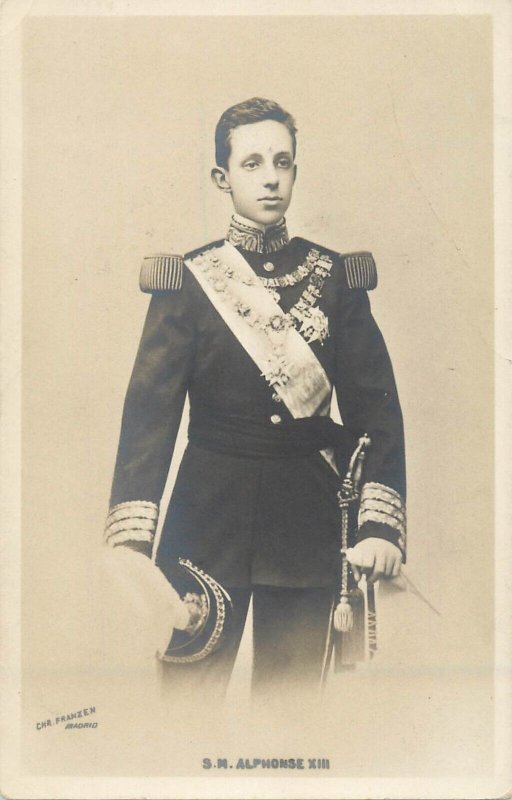 Royalty prince Alphonse XIII of Spain officer uniform medals