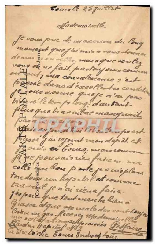 Postcard Old Tours Municipal Theater