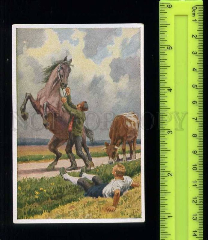 222442 Grimm Tale Hans im Gluck Hans Luck Paul HEY artist HORSE old Tobacco 