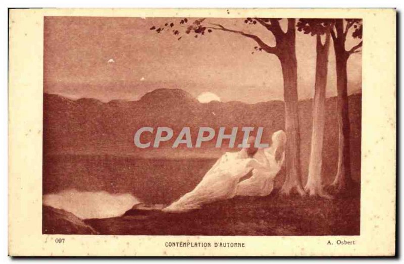 Old Postcard Contemplation D & # 39Automne Osbert