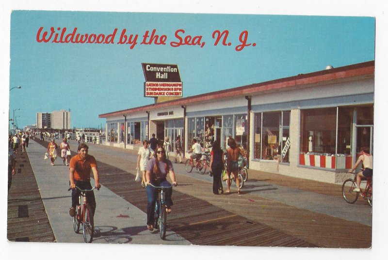 NJ Wildwood Boardwalk Bicycling Convention Hall Vintage 1972 Freeman Postcard