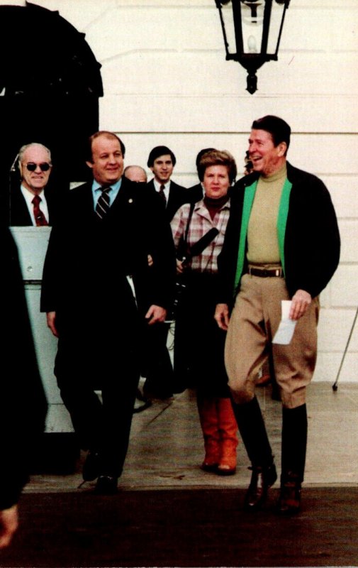 President Ronald Reagan Wearing Roughriding Attire At White House