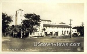 City Hall, Honolulu, Real Photo - Hawaii HI