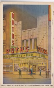 New York City Roth's Grill & Restaurant On Broadway 1950 sk2595