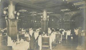 1909 Chicago Illinois Dutch Room Stratford Hotel Interior RPPC real photo 1210