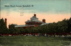 Springfield Illinois IL Watch Factory c1910 Vintage Postcard