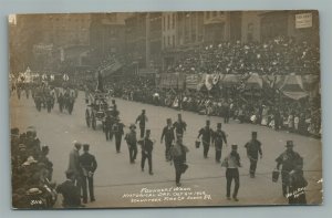 PHILADELPHIA PA FOUNDERS WEEK VOLUNTEER FIRE CO RPPC ANTIQUE REAL PHOTO POSTCARD