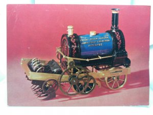 Vintage Postcard  Model of James Ushers Patent Steam Plough 1849 Edinburgh