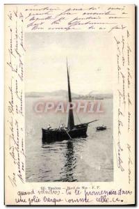 Postcard Old Fishing Boat Toulon Seaside