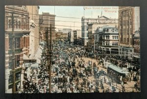 Mint Vintage Main Street Winnipeg Canada Real Picture Postcard RPPC