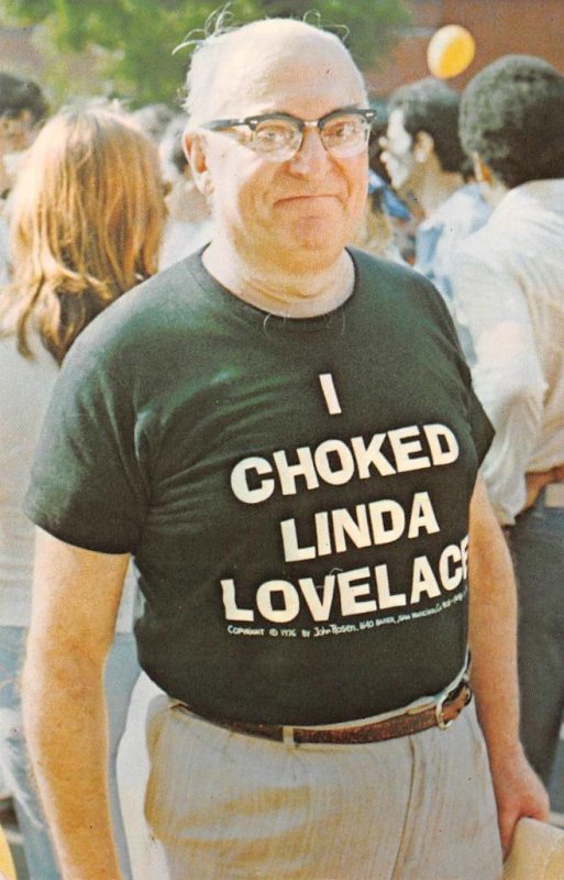 I choked hot sale linda lovelace shirt