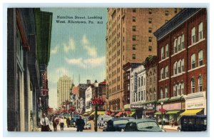 Hamilton Street Looking West Allentown PA Penn Pennsylvania Postcard (F40)