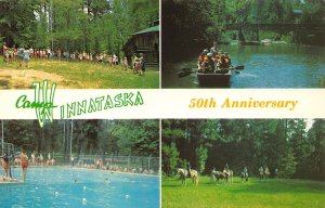 Birmingham Alabama Camp Winnataska Multi-View Chrome Vintage Postcard U8419