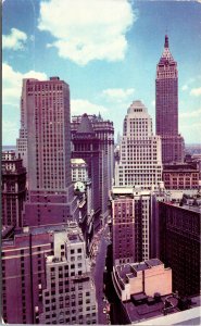 VINTAGE POSTCARD 1960s SKYSCRAPERS OF MANHATTAN NEW YORK CITY