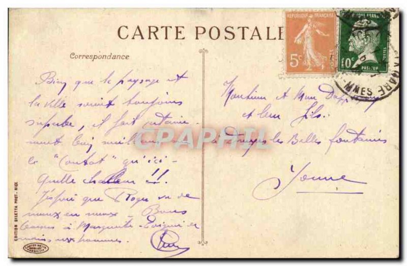 Old Postcard Cannes Croisette boulevard