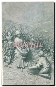 Old Postcard The Wine Harvest & # 39automne Fraissinet Laundry Laundry of the...