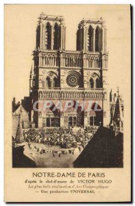 Old Postcard Cinema Notre Dame de Paris Victor Hugo