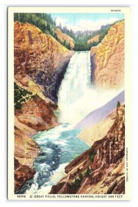 Great Falls Yellowstone Canyon Yellowstone National Park Wyoming Postcard