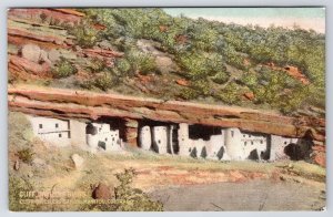Native Americana Indian~Manitou CO~Cliff Dwellers Canon~Ruins~Vintage Postcard