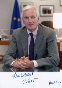 Michel Barnier European Chief Negotiator Brexit Politician Hand Signed Photo