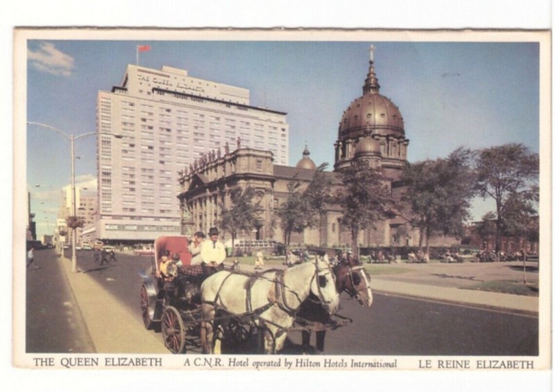 Horses, Cathedral, Queen Elizabeth Hotel, Montreal, Quebec, 1960 Bifold Postcard