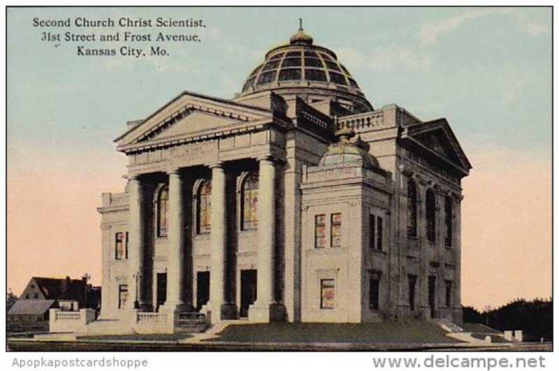 Missouri Kansas City Second Church Christ Scientist 31st Street And Frost Avenue