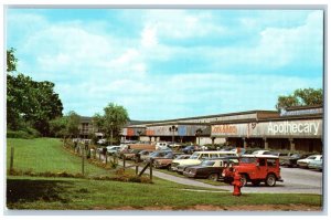 Southbury Connecticut Postcard Heritage Village Bazaar Classic Cars 1960 Antique