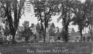 Troy Orphan Asylum Troy, New York, USA 1908 light postal marking on front